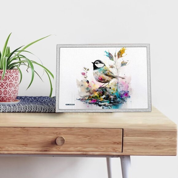 4x6 Chickadee Watercolor Illustration Art Oil Painting Print - Picture 1 of 9